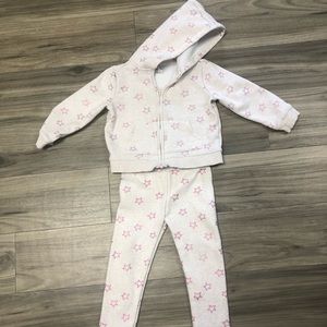 Gymboree Pink Star Zip Up and Sweatpants
